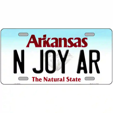 N Joy AR Arkansas Metal Novelty License Plate 24" x 12" (LLP)