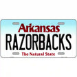 Razorbacks Arkansas Metal Novelty License Plate 24" x 12" (LLP)