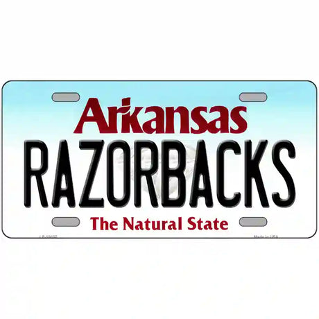 Razorbacks Arkansas Metal Novelty License Plate 24" x 12" (LLP)