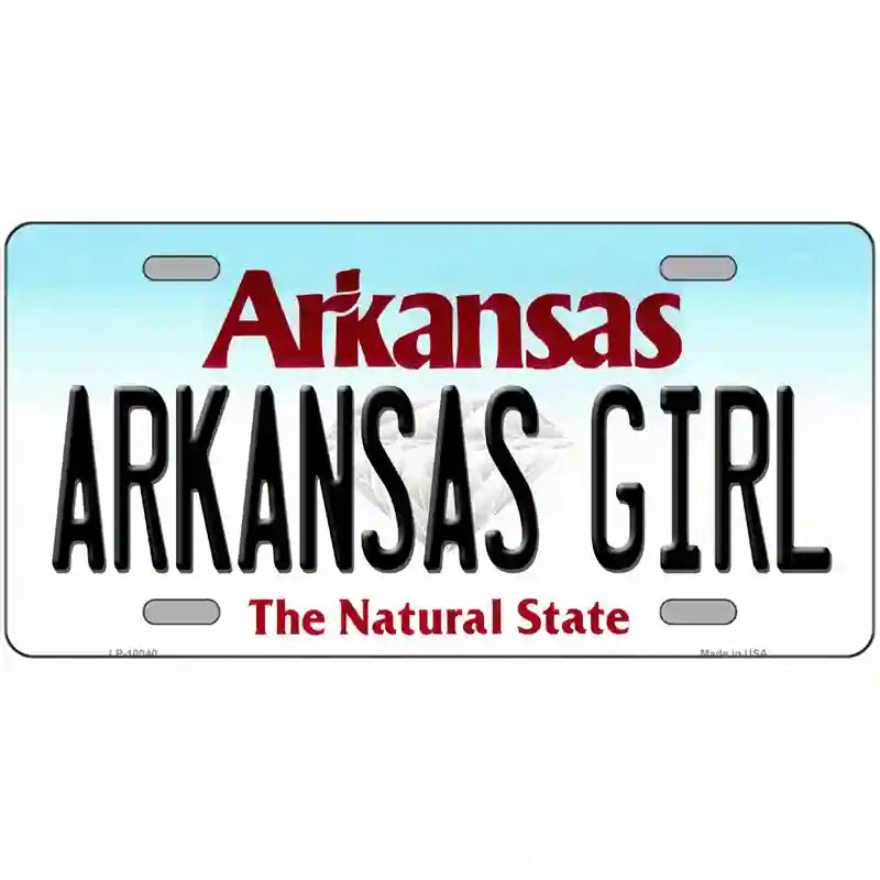 Arkansas Girl Arkansas Metal Novelty License Plate 24" x 12" (LLP)