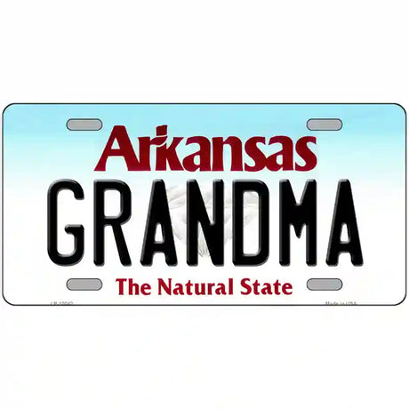 Grandma Arkansas Metal Novelty License Plate 24" x 12" (LLP)