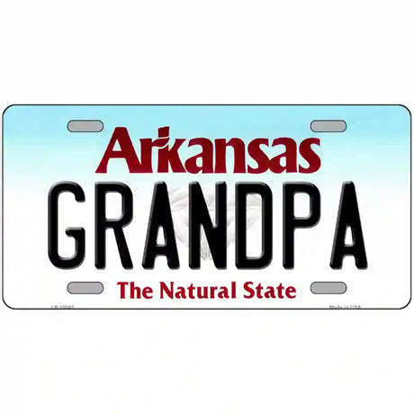 Grandpa Arkansas Metal Novelty License Plate 24" x 12" (LLP)