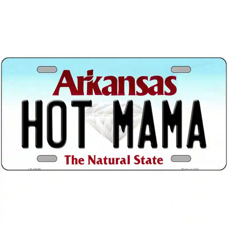 Hot Mama Arkansas Metal Novelty License Plate 24" x 12" (LLP)