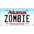 Zombie Arkansas Metal Novelty License Plate 24" x 12" (LLP)