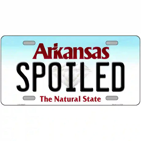 Spoiled Arkansas Metal Novelty License Plate 24" x 12" (LLP)