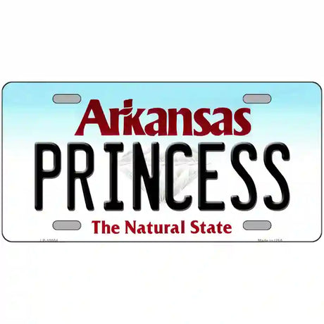 Princess Arkansas Metal Novelty License Plate 24" x 12" (LLP)