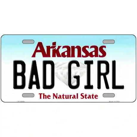 Bad Girl Arkansas Metal Novelty License Plate 24" x 12" (LLP)