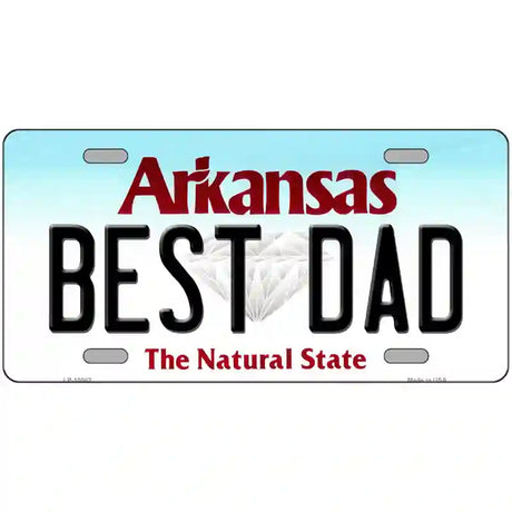 Best Dad Arkansas Metal Novelty License Plate 24" x 12" (LLP)