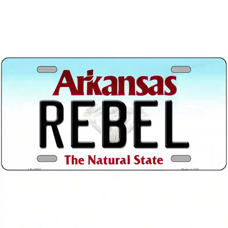 Rebel Arkansas Metal Novelty License Plate 24" x 12" (LLP)