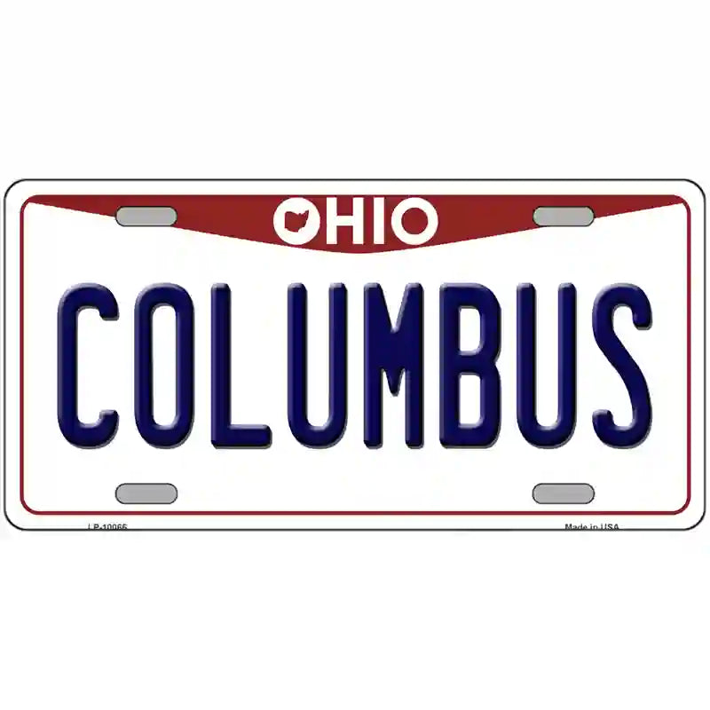 Columbus Ohio Metal Novelty License Plate 24" x 12" (LLP)