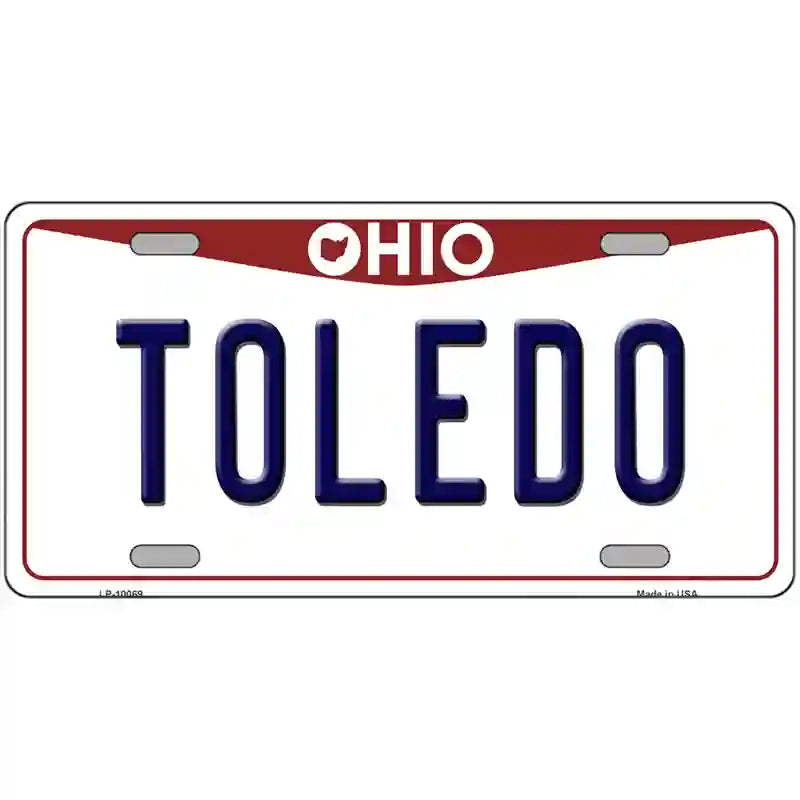 Toledo Ohio Metal Novelty License Plate 24" x 12" (LLP)