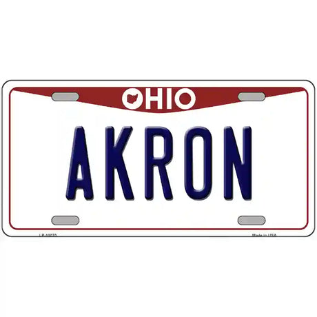 Akron Ohio Metal Novelty License Plate 24" x 12" (LLP)