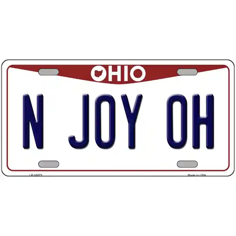 N Joy OH Ohio Metal Novelty License Plate 24" x 12" (LLP)