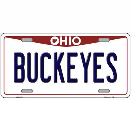 Buckeyes Ohio Metal Novelty License Plate 24" x 12" (LLP)