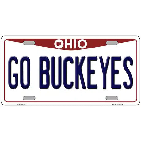 Go Buckeyes Ohio Metal Novelty License Plate 24" x 12" (LLP)