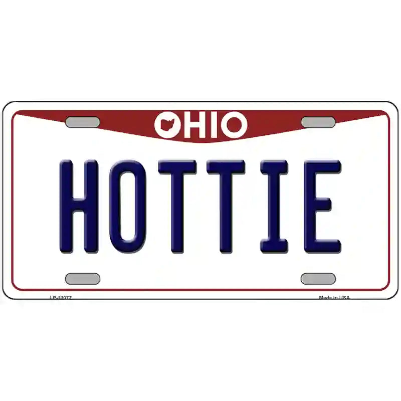 Hottie Ohio Metal Novelty License Plate 24" x 12" (LLP)