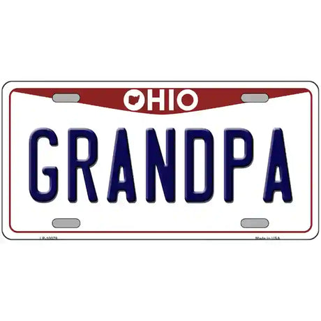 Grandpa Ohio Metal Novelty License Plate 24" x 12" (LLP)