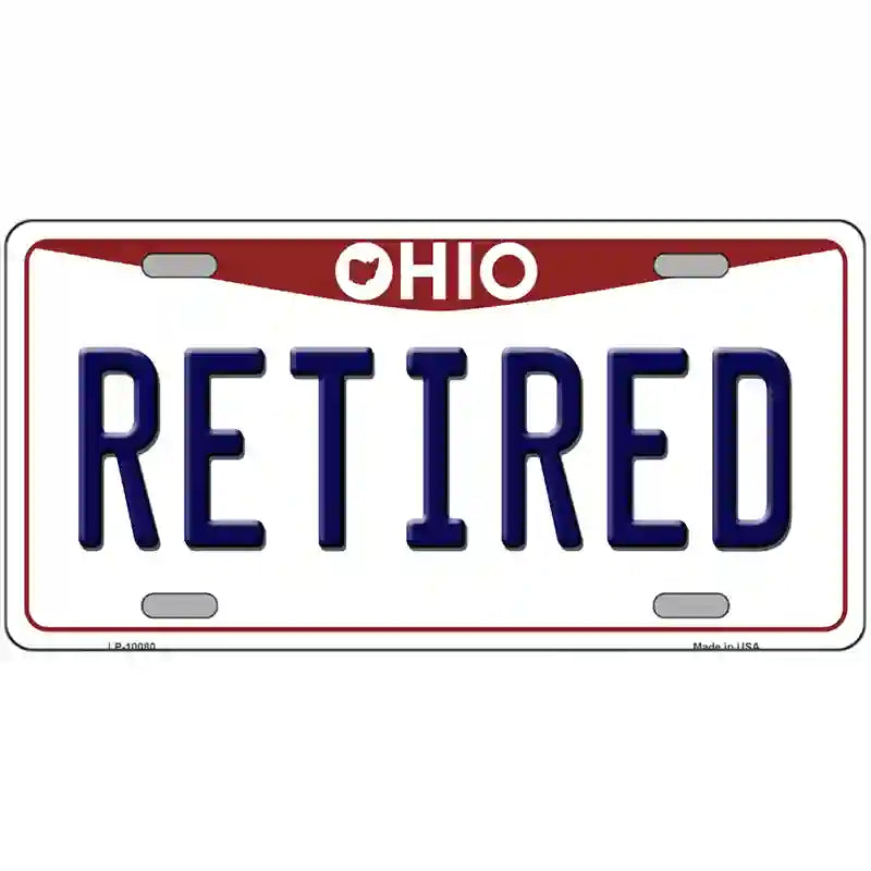 Retired Ohio Metal Novelty License Plate 24" x 12" (LLP)