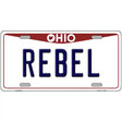 Rebel Ohio Metal Novelty License Plate 24" x 12" (LLP)