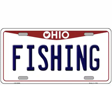 Fishing Ohio Metal Novelty License Plate 24" x 12" (LLP)