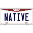 Native Ohio Metal Novelty License Plate 24" x 12" (LLP)