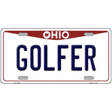 Golfer Ohio Metal Novelty License Plate 24" x 12" (LLP)