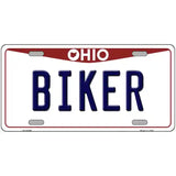 Biker Ohio Metal Novelty License Plate 24" x 12" (LLP)