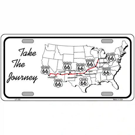 Take The Journey Novelty Metal License Plate 24" x 12" (LLP)