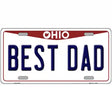 Best Dad Ohio Metal Novelty License Plate 24" x 12" (LLP)