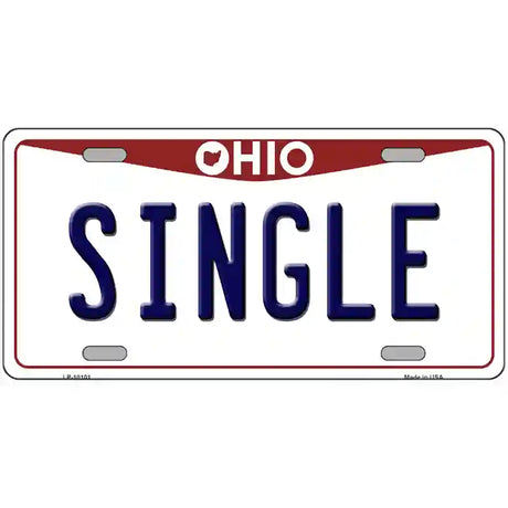 Single Ohio Metal Novelty License Plate 24" x 12" (LLP)