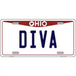 Diva Ohio Metal Novelty License Plate 24" x 12" (LLP)