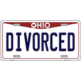 Divorced Ohio Metal Novelty License Plate 24" x 12" (LLP)