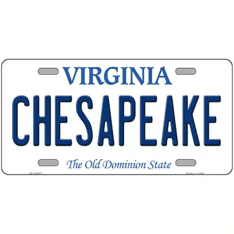 Chesapeake Virginia Metal Novelty License Plate 24" x 12" (LLP)