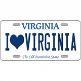 I Love Virginia Metal Novelty License Plate 24" x 12" (LLP)