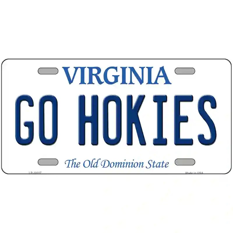 Go Hokies Virginia Metal Novelty License Plate 24" x 12" (LLP)