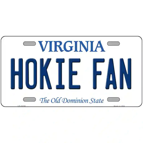 Hokie Fan Virginia Metal Novelty License Plate 24" x 12" (LLP)