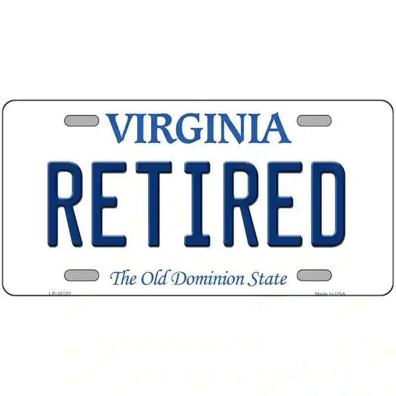 Retired Virginia Metal Novelty License Plate 24" x 12" (LLP)