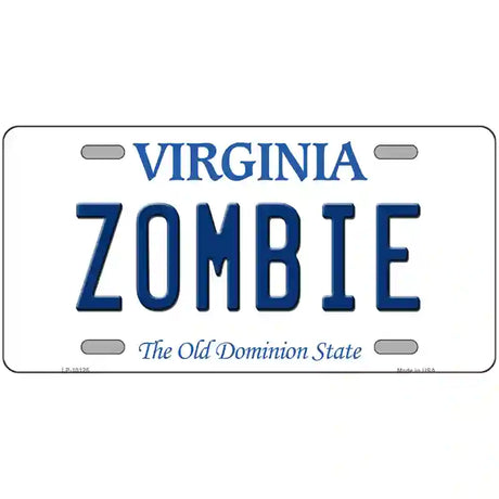 Zombie Virginia Metal Novelty License Plate 24" x 12" (LLP)