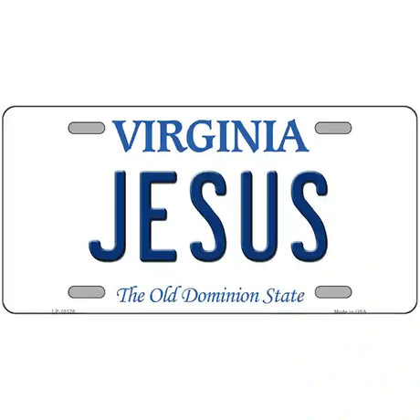 Jesus Virginia Metal Novelty License Plate 24" x 12" (LLP)