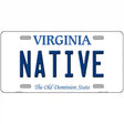 Native Virginia Metal Novelty License Plate 24" x 12" (LLP)