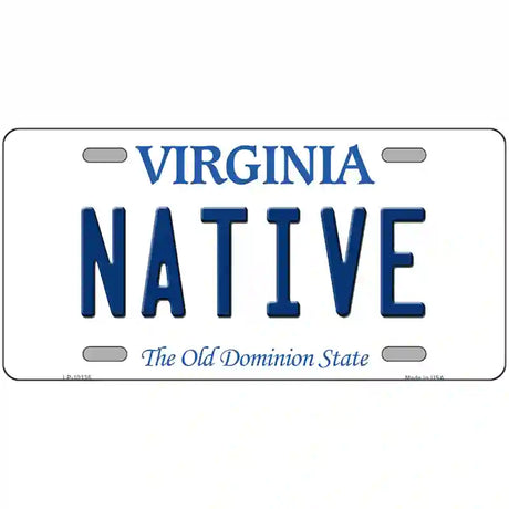 Native Virginia Metal Novelty License Plate 24" x 12" (LLP)