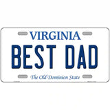 Best Dad Virginia Metal Novelty License Plate 24" x 12" (LLP)