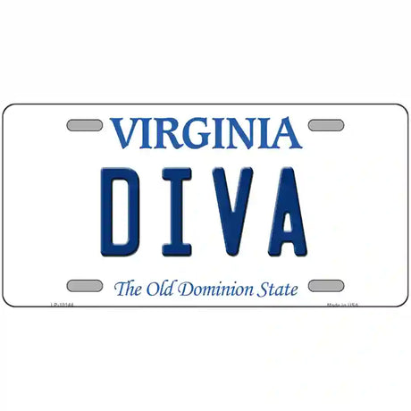 Diva Virginia Metal Novelty License Plate 24" x 12" (LLP)