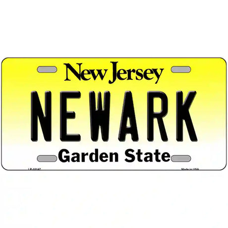 Newark New Jersey Metal Novelty License Plate 24" x 12" (LLP)