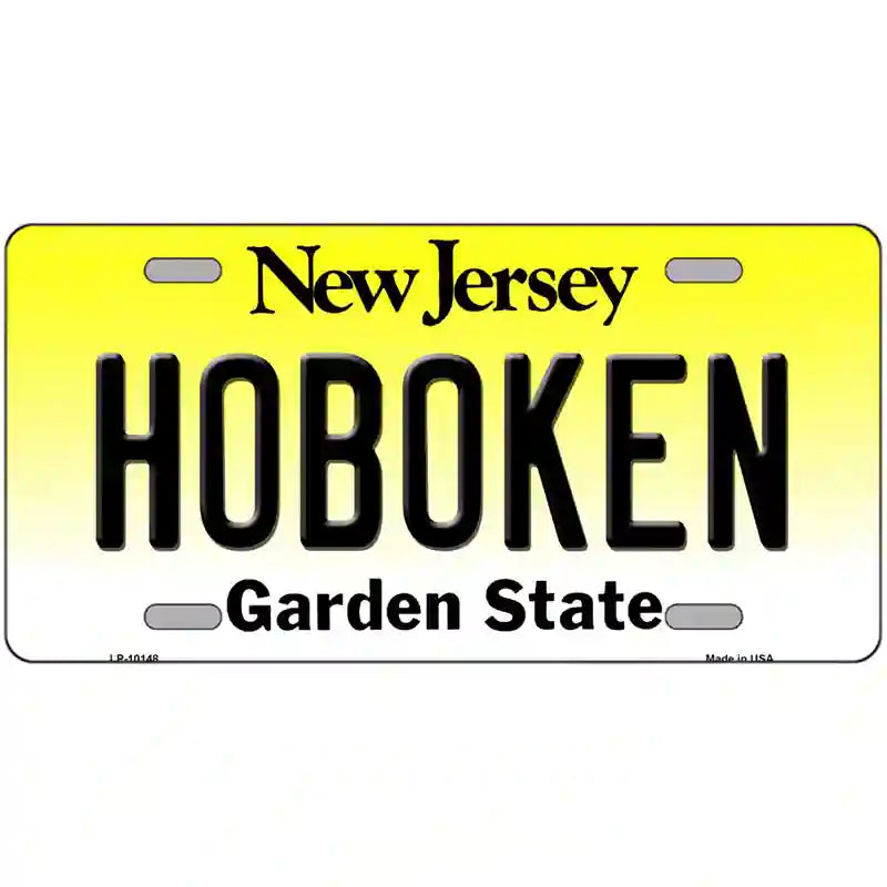 Hoboken New Jersey Metal Novelty License Plate 24" x 12" (LLP)