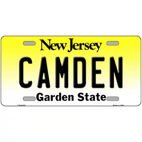 Camden New Jersey Metal Novelty License Plate 24" x 12" (LLP)