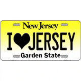 I Love Jersey New Jersey Metal Novelty License Plate 24" x 12" (LLP)