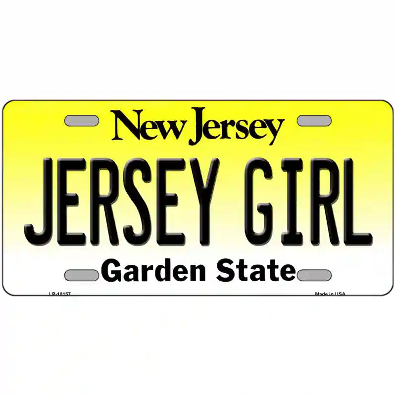 Jersey Girl New Jersey Metal Novelty License Plate 24" x 12" (LLP)