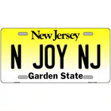 N Joy NJ New Jersey Metal Novelty License Plate 24" x 12" (LLP)