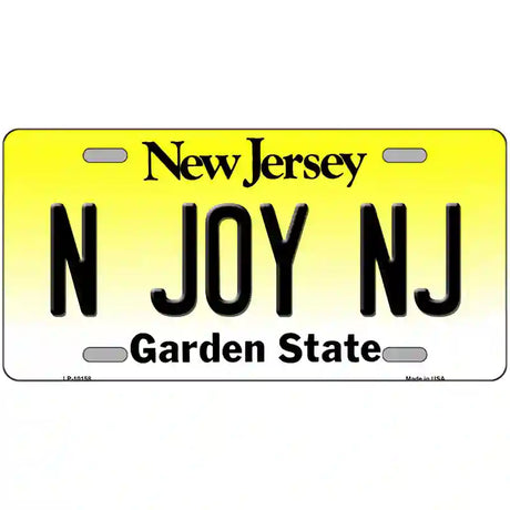 N Joy NJ New Jersey Metal Novelty License Plate 24" x 12" (LLP)